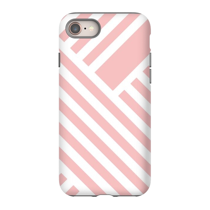 iPhone 8 StrongFit Blush Street Lines by ArtPrInk