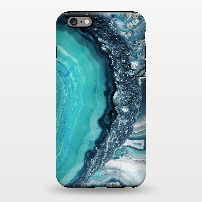 iPhone 6/6s plus StrongFit Turquoise silver geode precious stone by Oana 