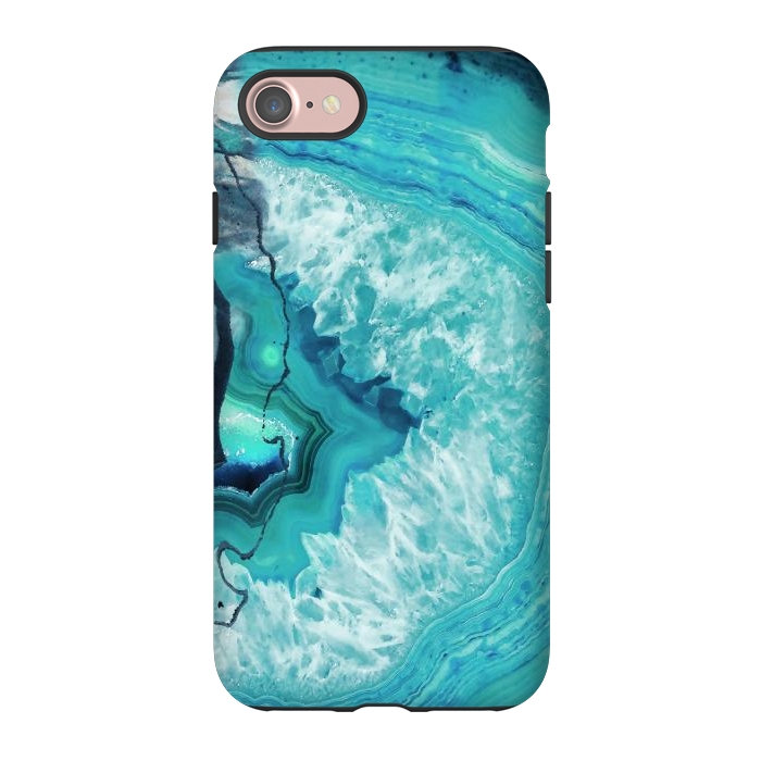 iPhone 7 StrongFit Turquoise agate geode marble by Oana 