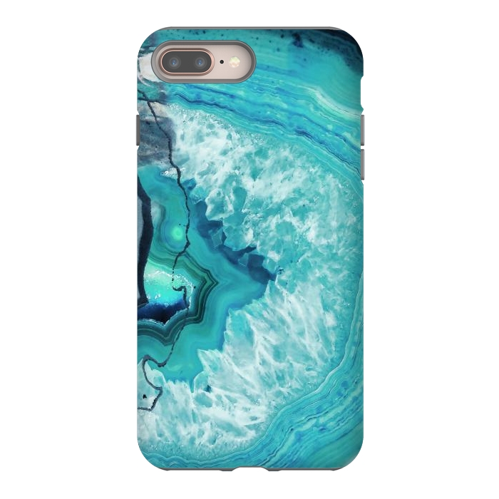 iPhone 7 plus StrongFit Turquoise agate geode marble by Oana 