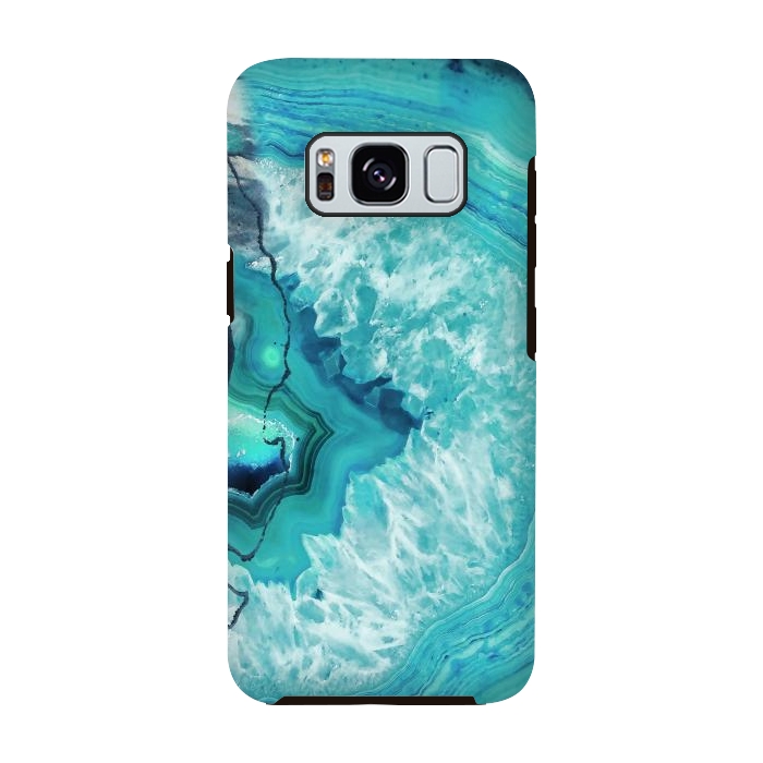 Galaxy S8 StrongFit Turquoise agate geode marble by Oana 