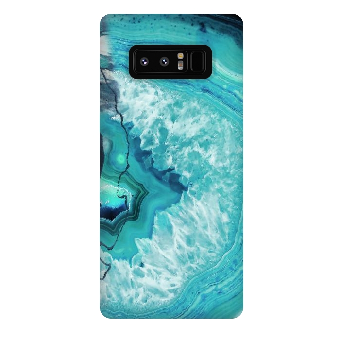Galaxy Note 8 StrongFit Turquoise agate geode marble by Oana 