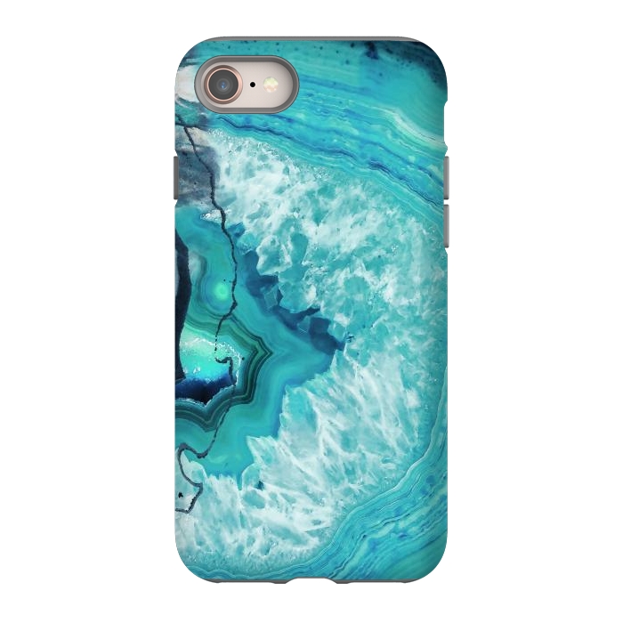iPhone 8 StrongFit Turquoise agate geode marble by Oana 