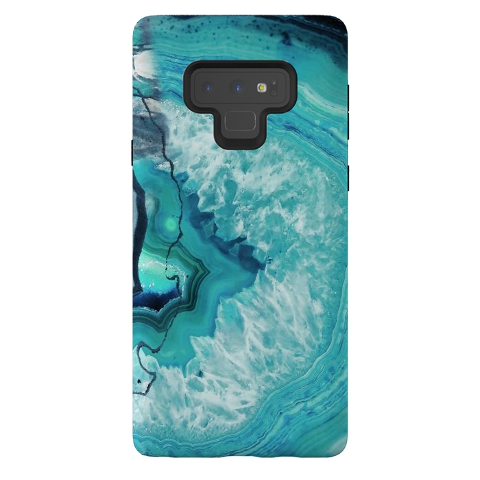 Galaxy Note 9 StrongFit Turquoise agate geode marble by Oana 