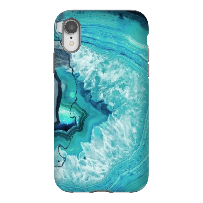 iPhone Xr StrongFit Turquoise agate geode marble by Oana 