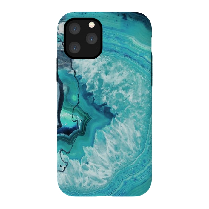 iPhone 11 Pro StrongFit Turquoise agate geode marble by Oana 