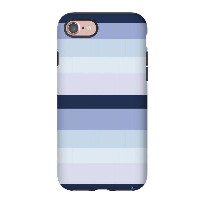 iPhone 7 StrongFit Blue Stripes by Martina