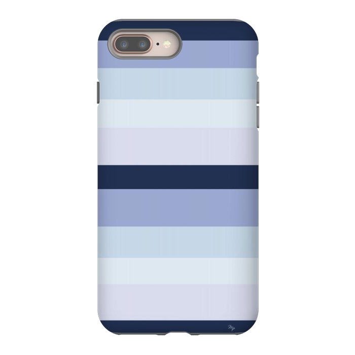 iPhone 7 plus StrongFit Blue Stripes by Martina