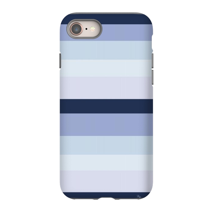 iPhone 8 StrongFit Blue Stripes by Martina