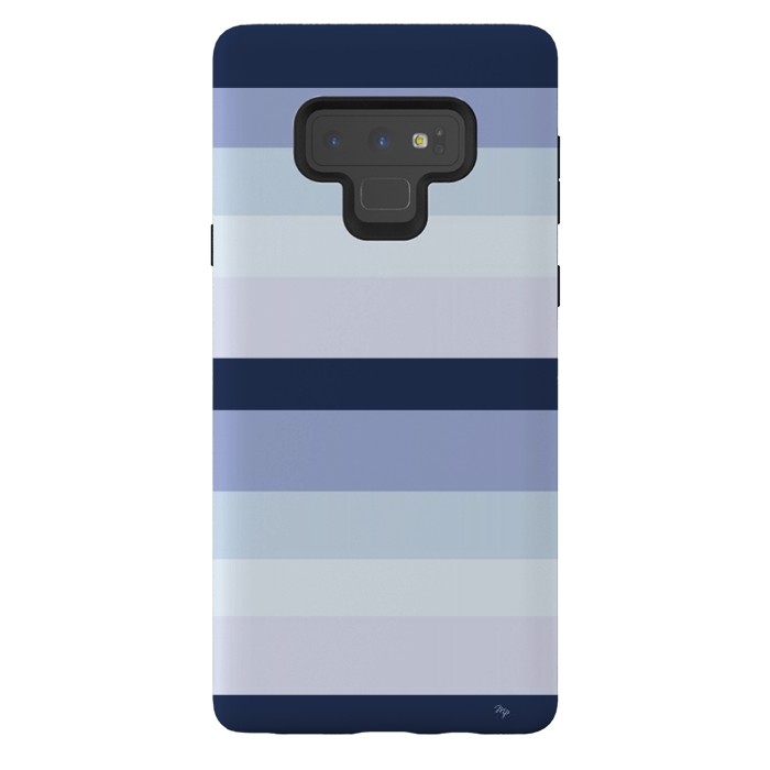Galaxy Note 9 StrongFit Blue Stripes by Martina