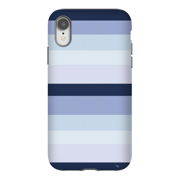 iPhone Xr StrongFit Blue Stripes by Martina