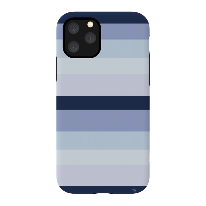 iPhone 11 Pro StrongFit Blue Stripes by Martina