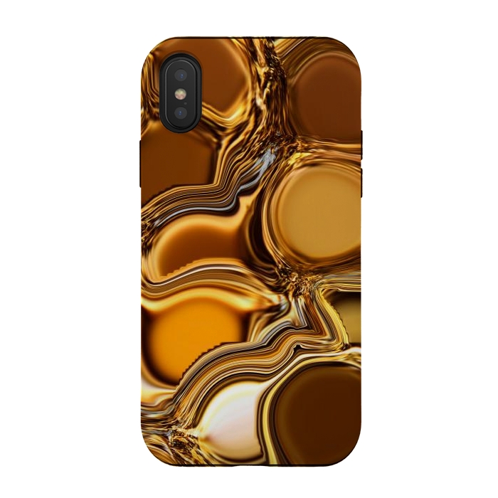 iPhone Xs / X StrongFit Golden Oil by Martina