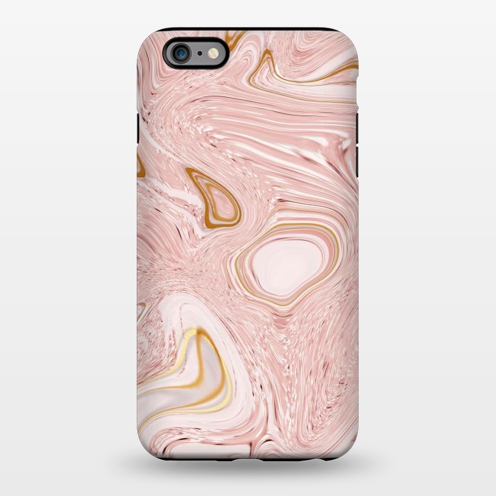 iPhone 6/6s plus StrongFit Golden pink marble by Martina