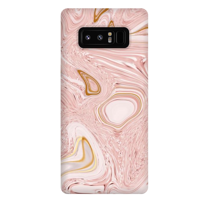 Galaxy Note 8 StrongFit Golden pink marble by Martina