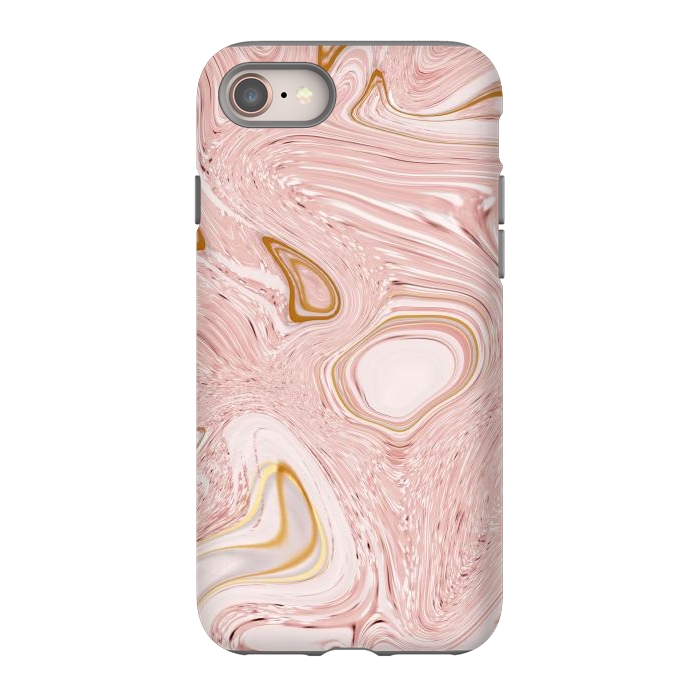 iPhone 8 StrongFit Golden pink marble by Martina