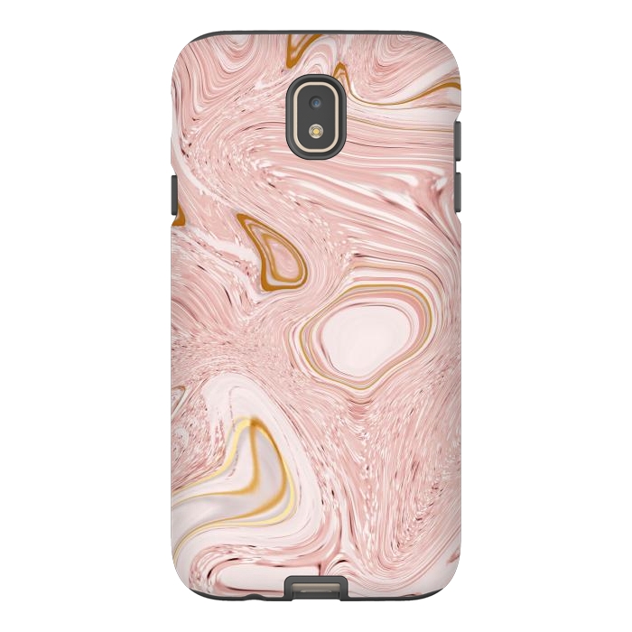Galaxy J7 StrongFit Golden pink marble by Martina