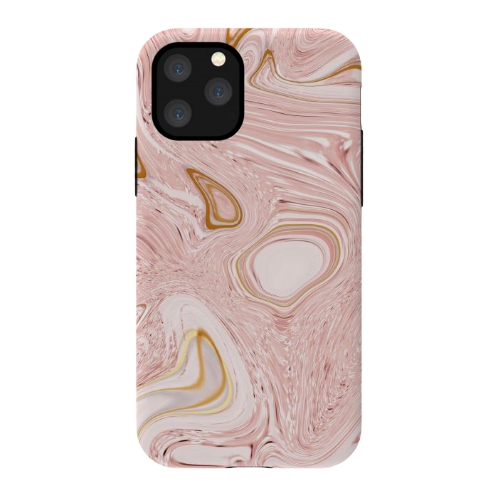 iPhone 11 Pro StrongFit Golden pink marble by Martina