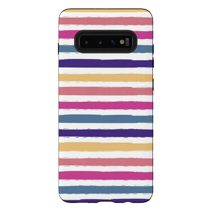 Galaxy S10 plus StrongFit Bright stripes by Martina