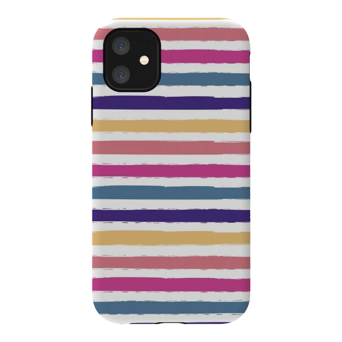 iPhone 11 StrongFit Bright stripes by Martina
