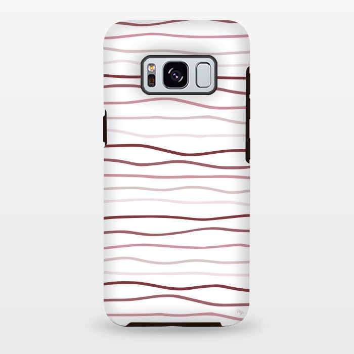 Galaxy S8 plus StrongFit Vintage Pink Stripes by Martina