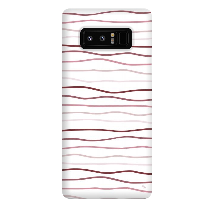 Galaxy Note 8 StrongFit Vintage Pink Stripes by Martina