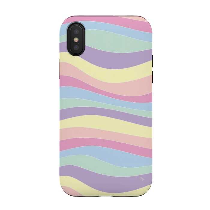 iPhone Xs / X StrongFit Pastel Waves by Martina