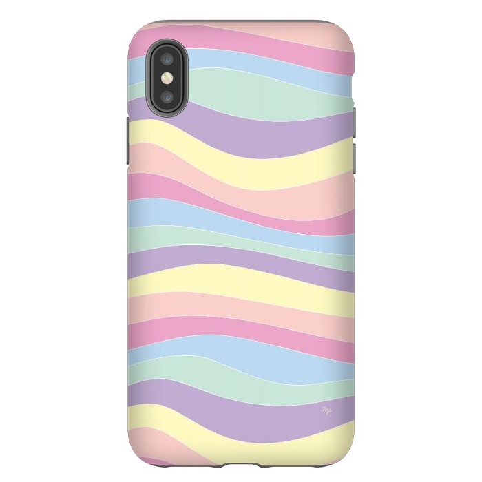 iPhone Xs Max StrongFit Pastel Waves by Martina