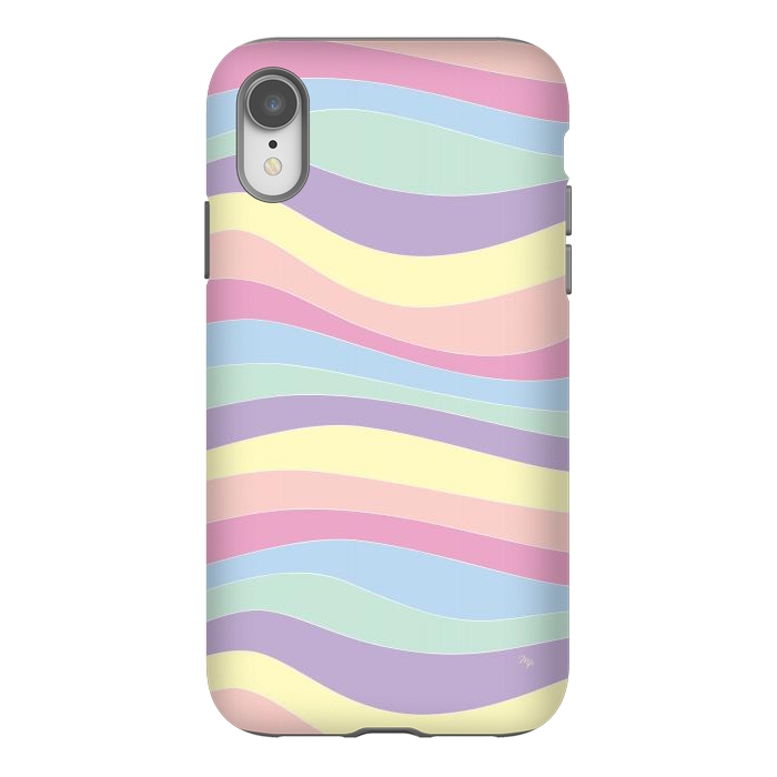 iPhone Xr StrongFit Pastel Waves by Martina