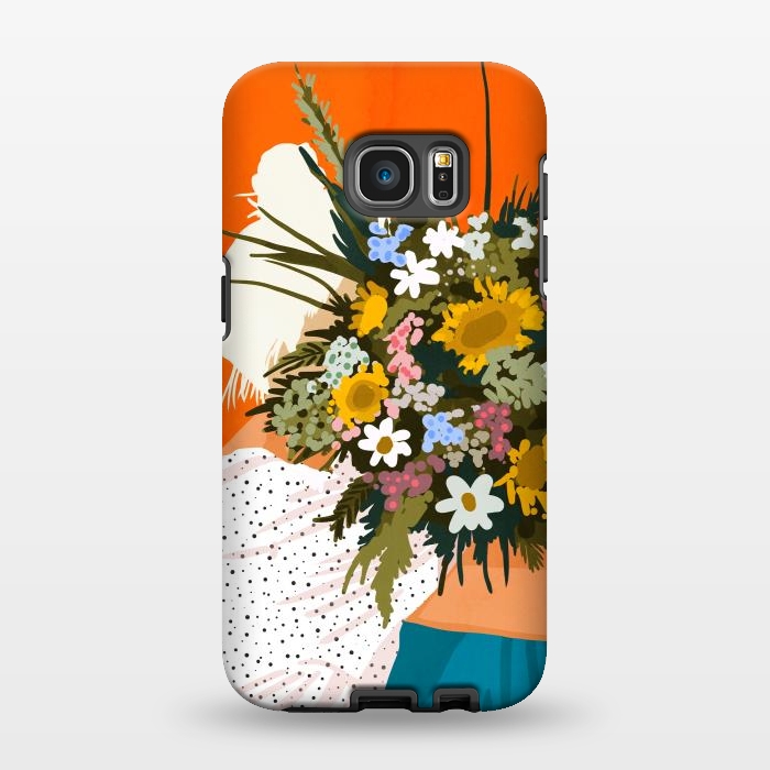 Galaxy S7 EDGE StrongFit Happiness Is To Hold Flowers In Both Hands by Uma Prabhakar Gokhale