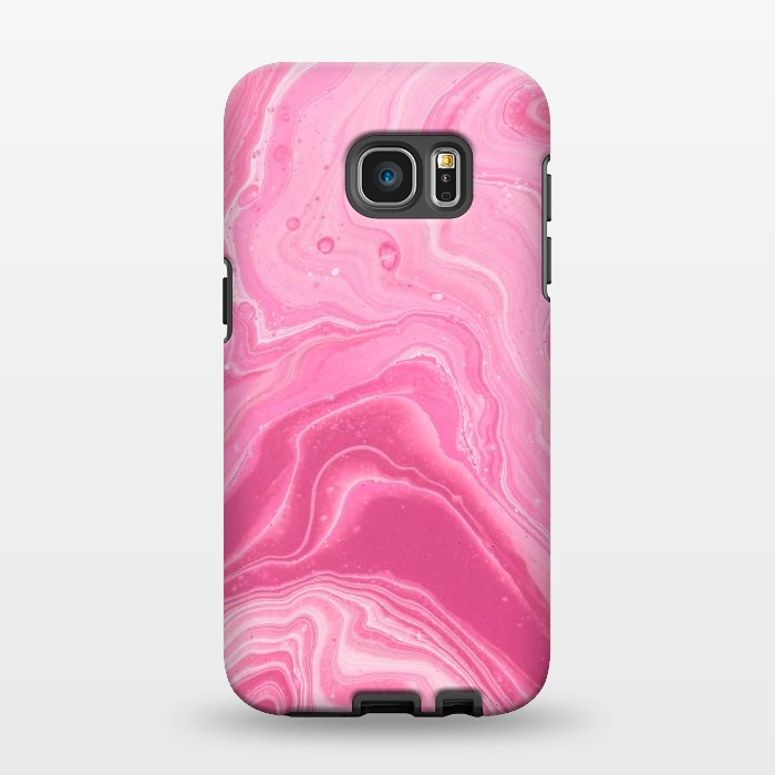 Galaxy S7 EDGE StrongFit Pink marble 2 by Winston