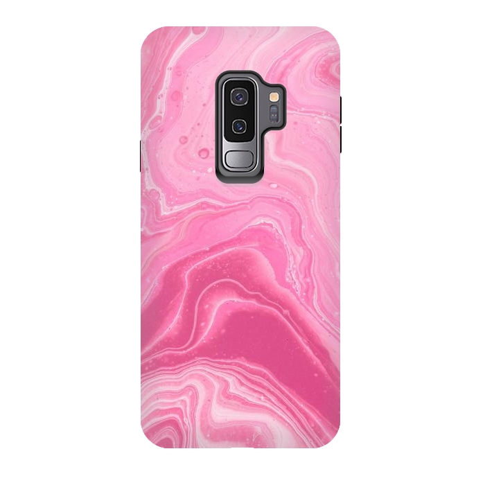 Galaxy S9 plus StrongFit Pink marble 2 by Winston