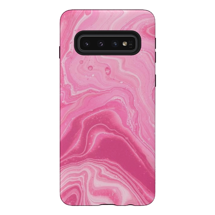 Galaxy S10 StrongFit Pink marble 2 by Winston