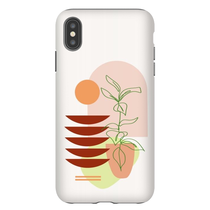 iPhone Xs Max StrongFit Geometric Shapes and Botanic 1 by nineFlorals
