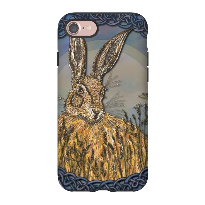 iPhone 7 StrongFit Celtic Hare by Lotti Brown