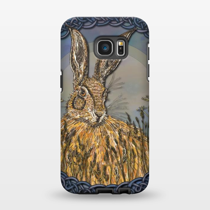 Galaxy S7 EDGE StrongFit Celtic Hare by Lotti Brown