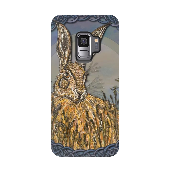Galaxy S9 StrongFit Celtic Hare by Lotti Brown