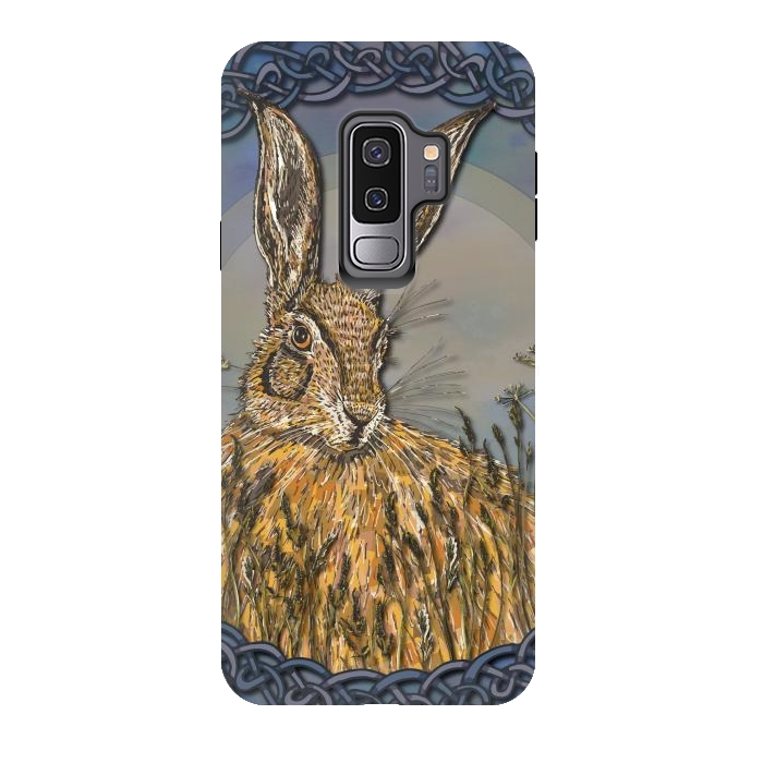 Galaxy S9 plus StrongFit Celtic Hare by Lotti Brown