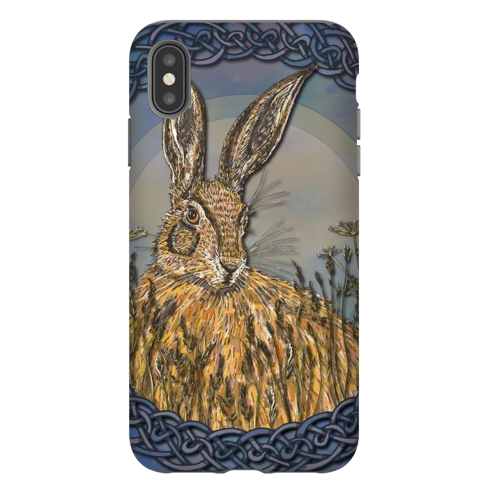 iPhone Xs Max StrongFit Celtic Hare by Lotti Brown