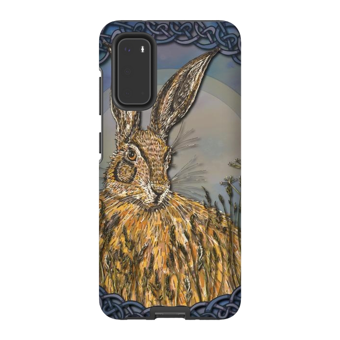 Galaxy S20 StrongFit Celtic Hare by Lotti Brown