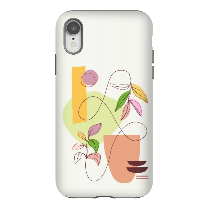 iPhone Xr StrongFit Geometric Shapes and Botanic 2 by nineFlorals