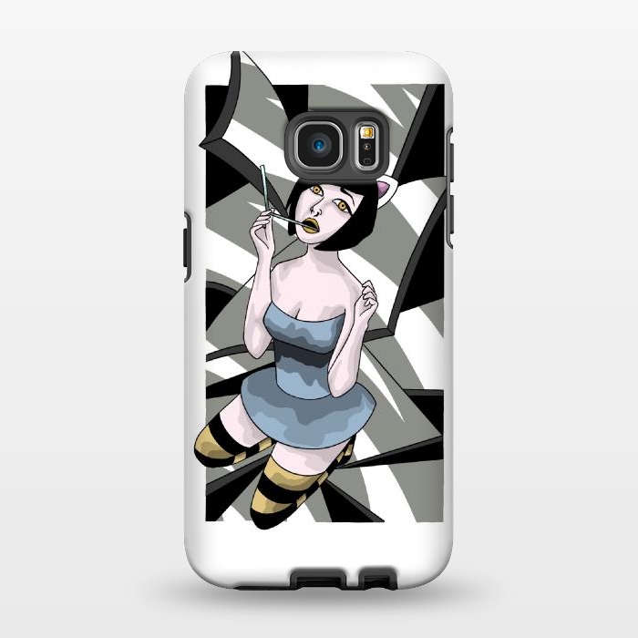 Galaxy S7 EDGE StrongFit Bunnygirl  by Evaldas Gulbinas 
