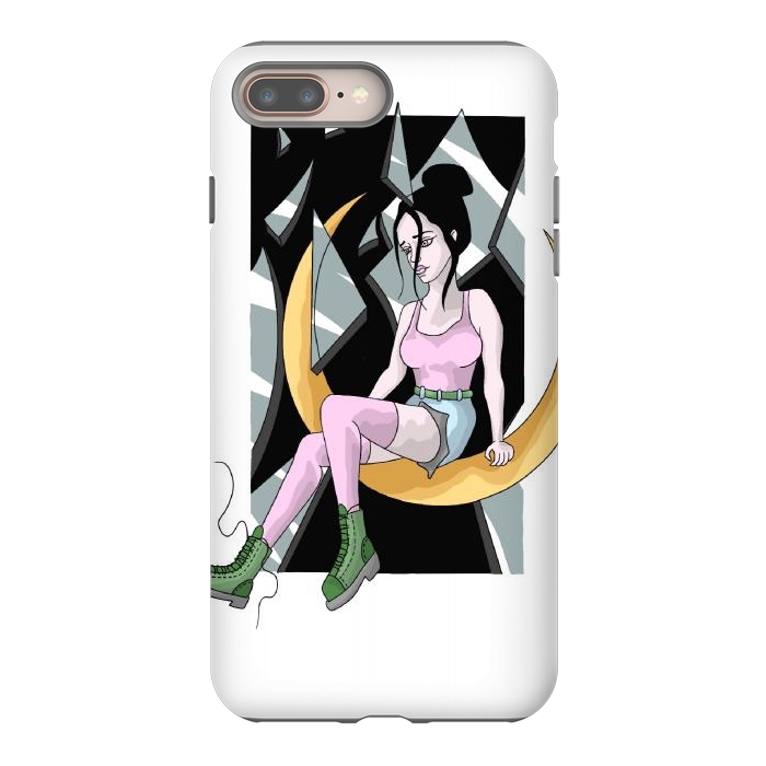 iPhone 7 plus StrongFit Moon girl by Evaldas Gulbinas 