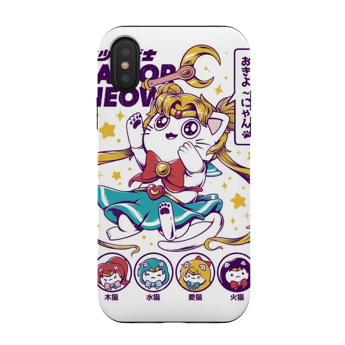 iPhone Xs / X StrongFit Sailor Meow II by Ilustrata