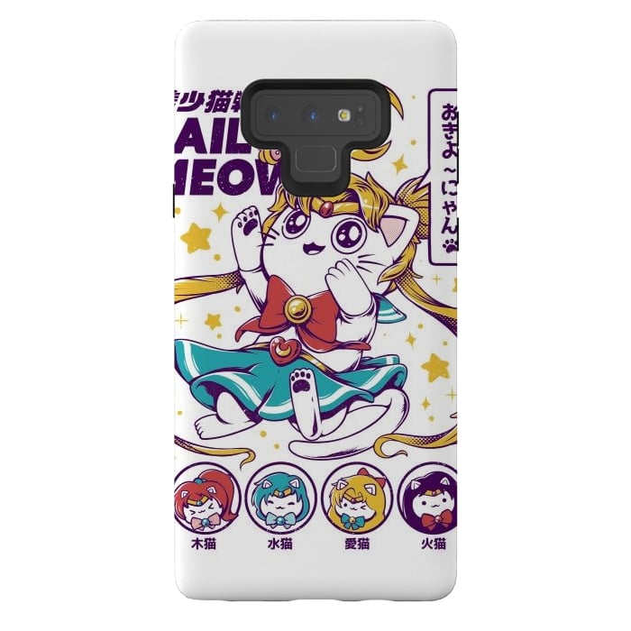 Galaxy Note 9 StrongFit Sailor Meow II by Ilustrata