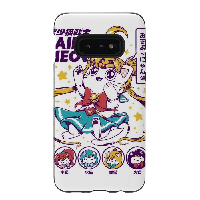 Galaxy S10e StrongFit Sailor Meow II by Ilustrata