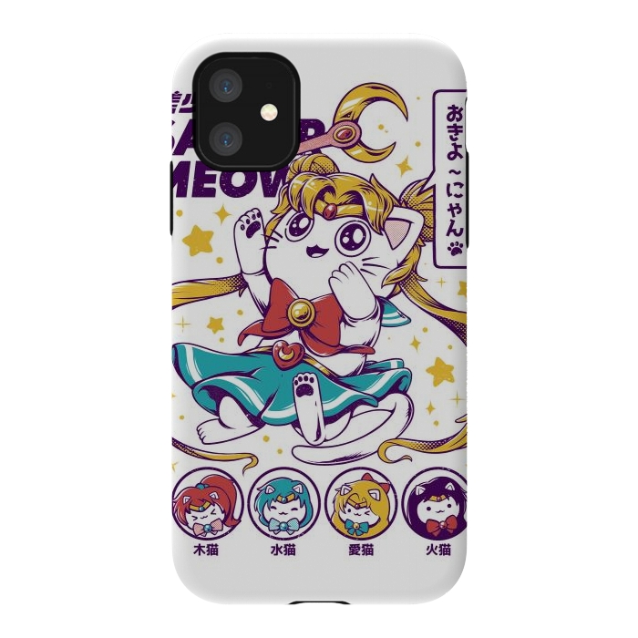 iPhone 11 StrongFit Sailor Meow II by Ilustrata