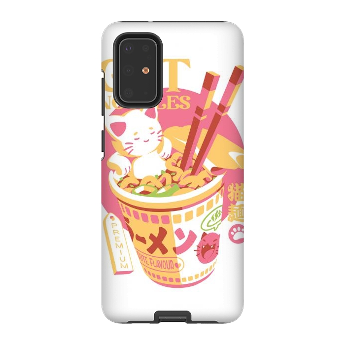 Galaxy S20 Plus StrongFit Cat Noodles by Ilustrata