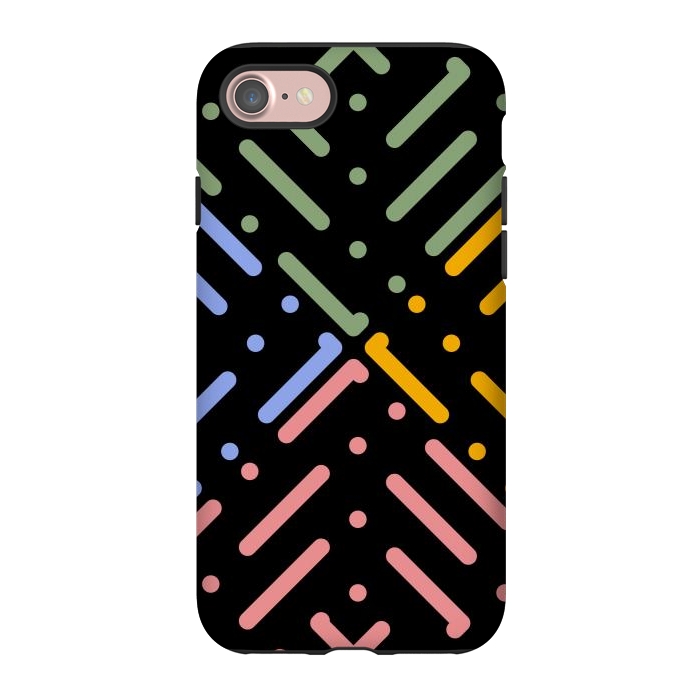 iPhone 7 StrongFit Digital Line and Dots  by TMSarts