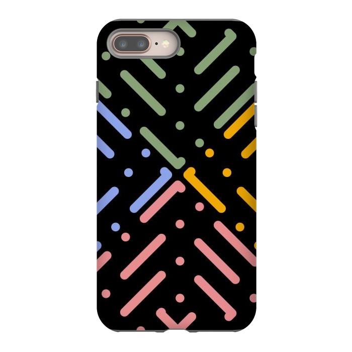 iPhone 7 plus StrongFit Digital Line and Dots  by TMSarts